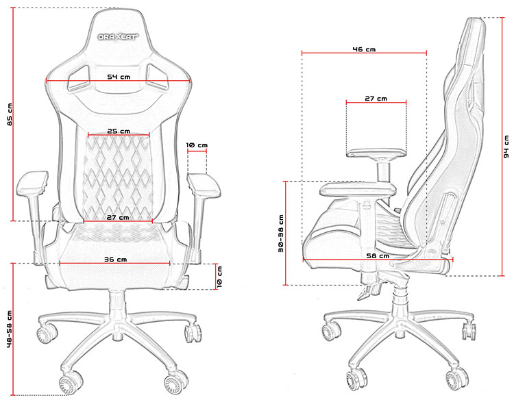 Fauteuil Si ge Gamer ORAXEAT MX850 Noir et Rouge